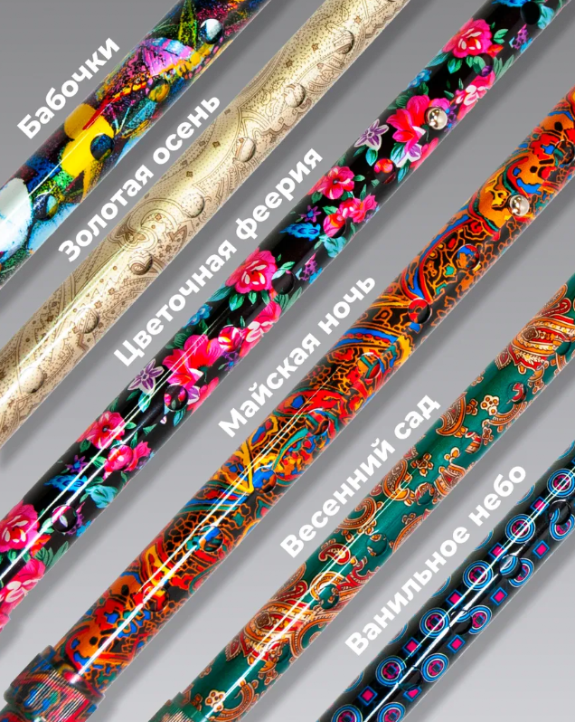 Трость телескопическая с пластмассовой ручкой ТР1(ПР) с УПС, цвет Ванильное небо фото 13