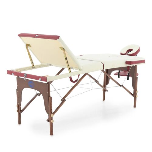Массажный стол складной MED-MOS JF-AY01 3-х секционный, деревянная рама (двухцветный, размер 185*70) фото 24