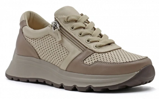 Кроссовки ортопедические женские Ортомода 92250-Х-003 бежевые кожаные фото 1