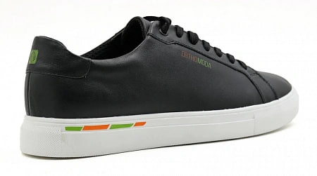 Кеды ортопедические женские кожаные Ортомода 61145-Х-601С демисезонные со съемной стелькой черные фото 2