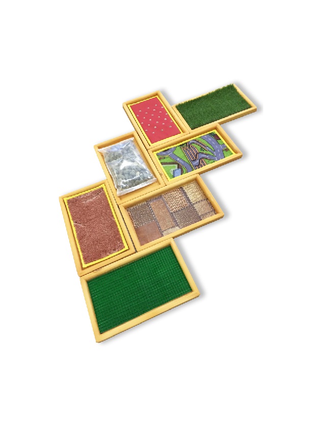 Тактильная дорожка с тележкой (7 составных модулей, размер модуля 50*30*3см) фото 1