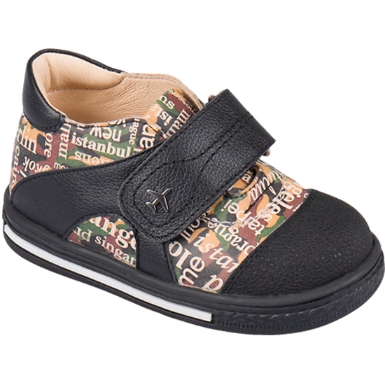 Полуботинки цв. черно-бежевые TW-410-8 фото 1