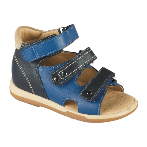 Сандалии ортопедические  с открытым носом цв. сине-бежевый TW-138-16 фото 1